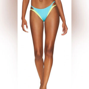 L*Space Billie Bitsy Bikini Bottom Green Blue NWT XL or L